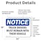 Signmission Truck Drivers Must Remain With Their Vehicle OSHA Notice Sign, Vinyl Decal, 24in W x 18in L, 2PK OS-2PACK-NS-D-1824-L-16760 - alternate 4